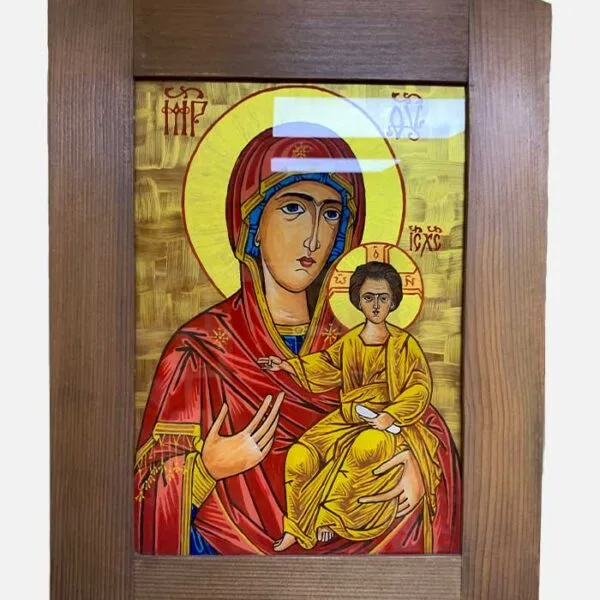 Ікона писана на склі Христос та Богородиця (НЗ-3384)