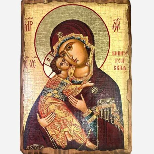 Ікона old 21х28 Володимирська ікона Пресвятої Богородиці 006049