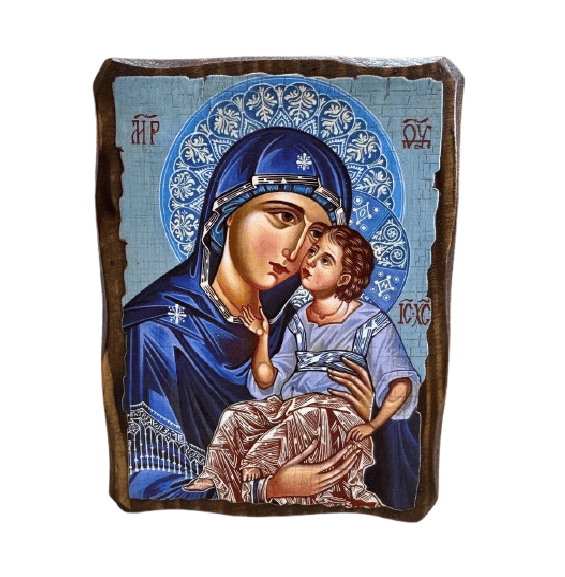 Ікона old 17х23 Богородиця в синьому 006101