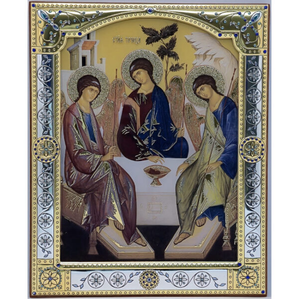 SA7010/3O Ікона срібна Свята Трійця 11,6x14,3 см