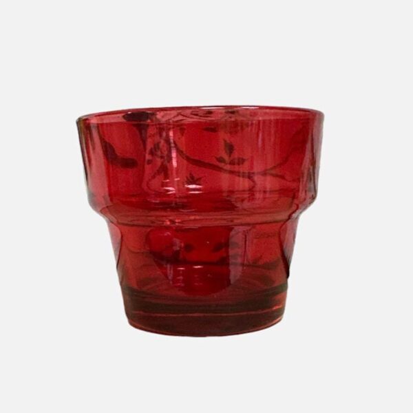 Скло лампадне на олію (вис.5,5см д.6,5см) червноне 007220