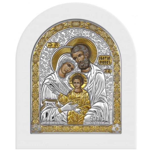 6697/4W Ікона срібна Свята Родина 22,8x27,6 см