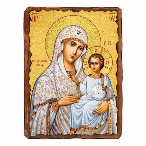 Ікона Old 21х28 см Богородиця Єрусалимська 08103
